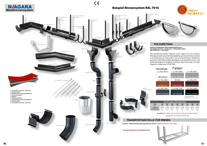 Rinnenhaken 320 mm PU beschichtet