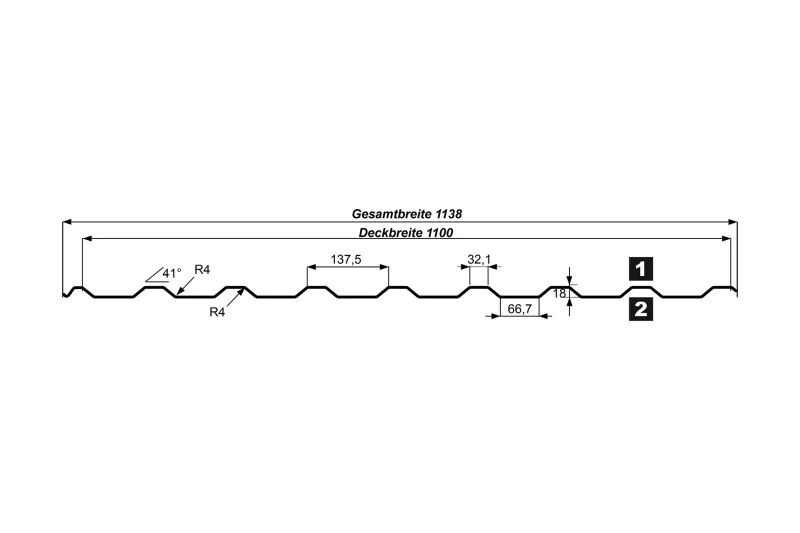 Trapezprofil T20 M Matt-Grobkörnig 35 µm - Sonderaktion