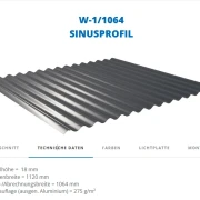 Sinusprofil 76/18  Sonderposten