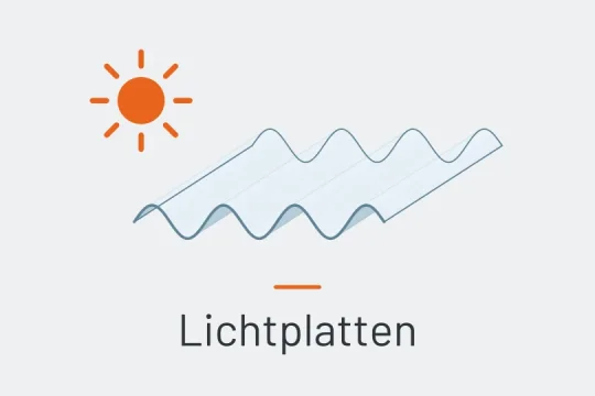 Lichtplatten für Dach, Carport